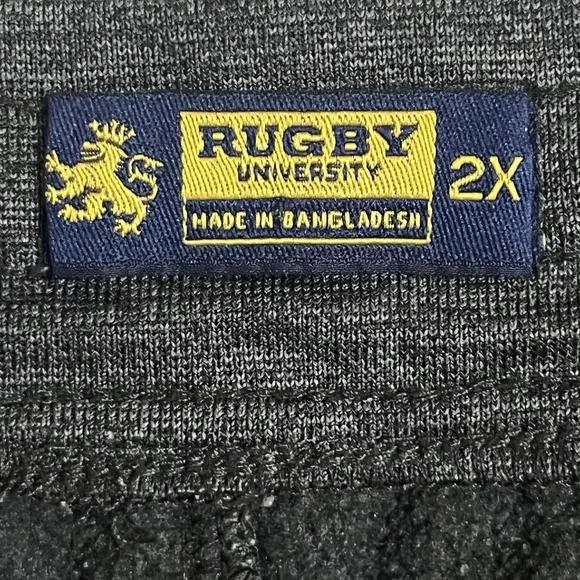 Rugby‎ University Men's Sweat Shorts Gray Elastic Waist Drawstring Size 2XL - Picture 10 of 16